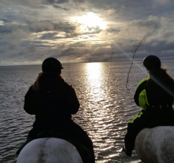 Mandø 2 af Sophus Stenild Solnedgang over Ebbevejen til Mandø.